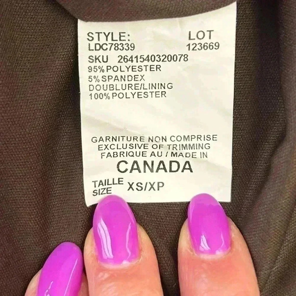 Le Chateau Midi Dress Sleeveless Stretch  Knit Brown Green Print Size XS - Picture 10 of 16